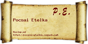 Pocsai Etelka névjegykártya